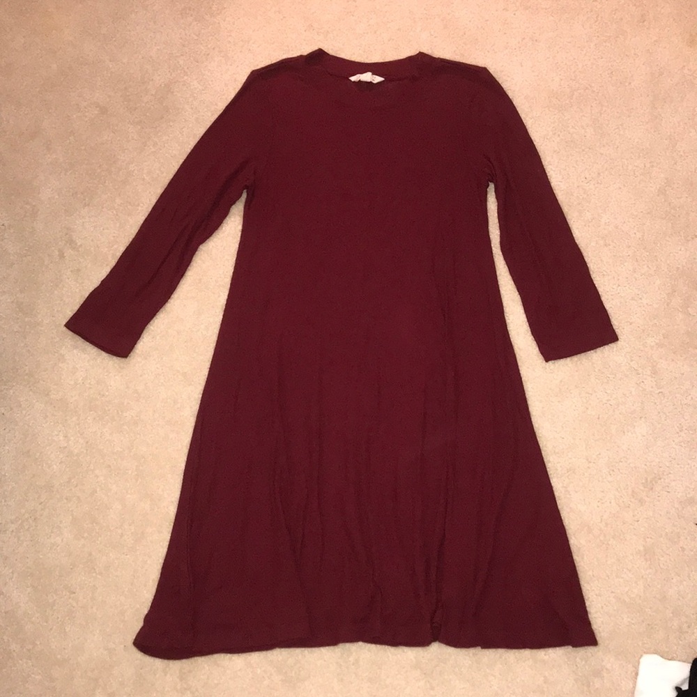 red long sleeve dress- american eagle